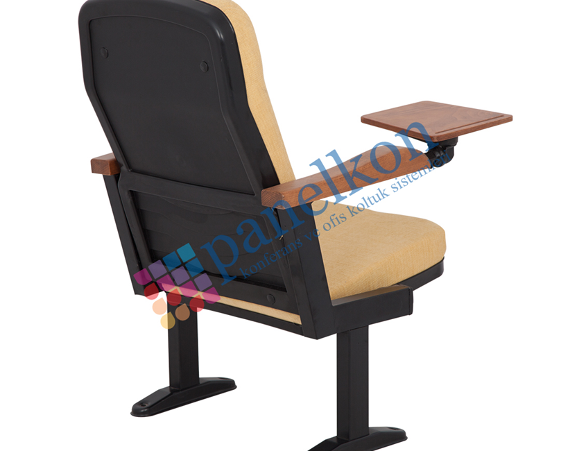 MARTIN OPEN ARM, WOODEN ARMREST AND TABLE, WRITING TABLE CONFERENCE CHAIR