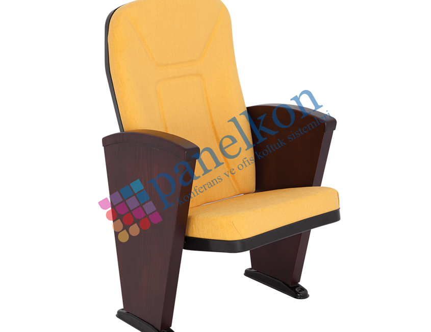 MARTIN LONG WOODEN ARM PLASTIC BACK AND SEAT CONFERENCE CHAIR.