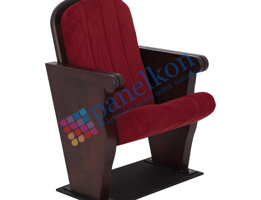 Happy Long Wooden Arm Chair with a Knob on the Armrest, Complete Wooden Back