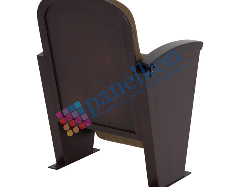 Happy Long Wooden Arm Wooden Back and Seat Chair with Built-in Writing Table