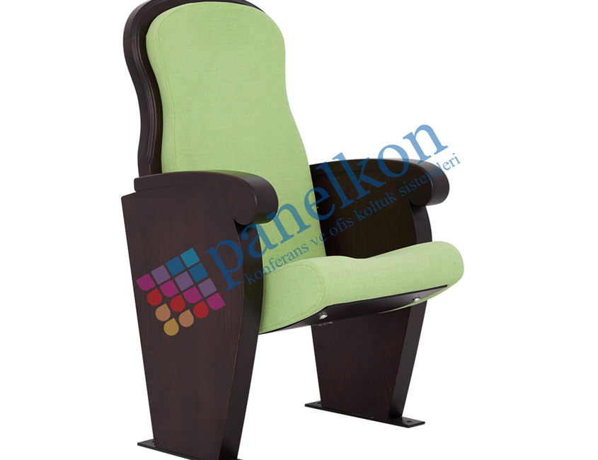 Mila Long Wooden Arm with Knob Seat Chair