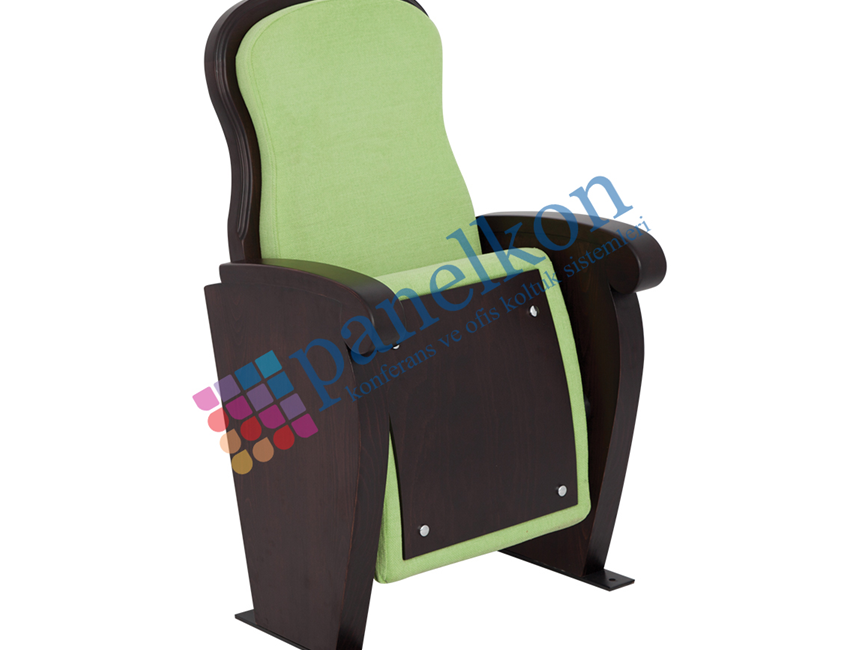 Mila Long Wooden Arm with Knob Seat Chair