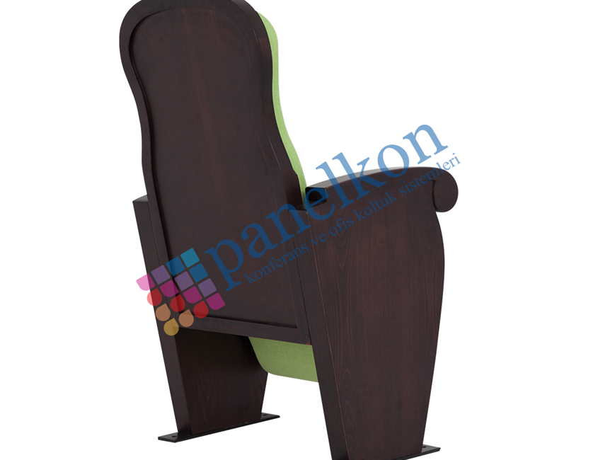 Mila Long Wooden Arm with Knob Seat Chair