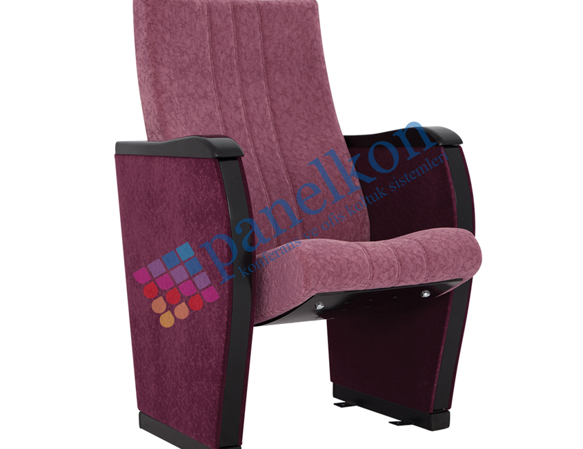 Ilgın long upholstered wooden arm, full wooden top to the floor, half wooden backrest, and complete wooden seat