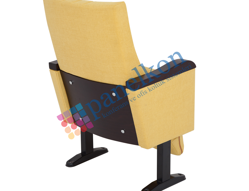 Ilgın wooden armrest, half wooden backrest, and upholstered seat