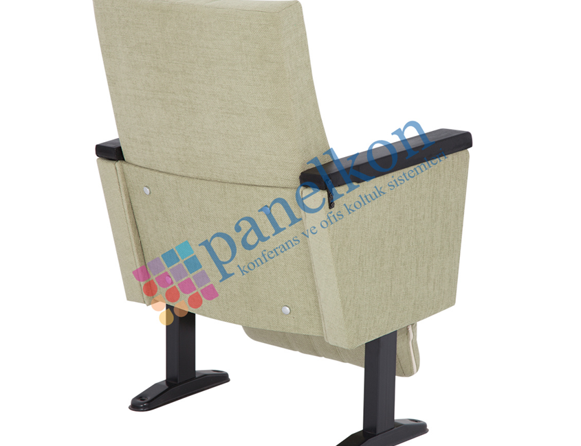 Ilgın polyurethane chair with complete upholstery for the back and seat, featuring an internal foldable table.