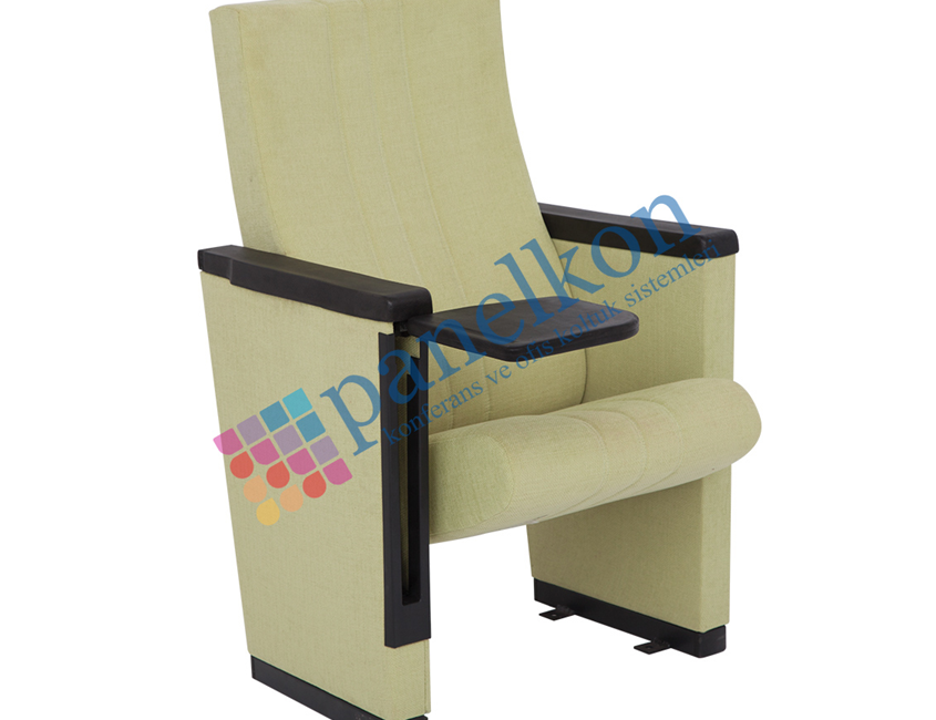 Ilgın polyurethane back and seat fully upholstered chair with anti-panic writing table.