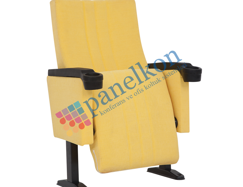 Ilgın Polyurethane Chair With A Padded Back And Seat, Featuring Cup Holders.