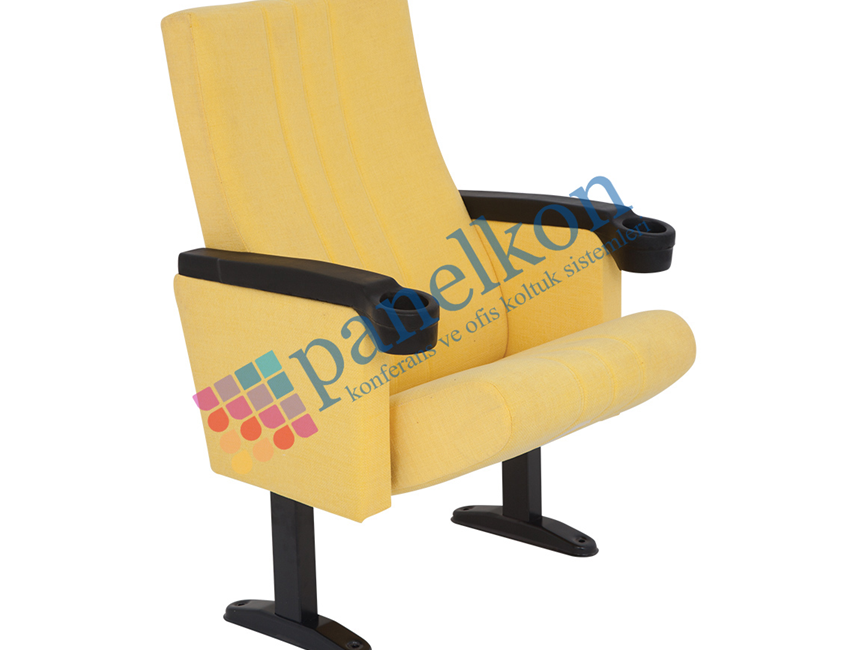 Ilgın Polyurethane Chair With A Padded Back And Seat, Featuring Cup Holders.