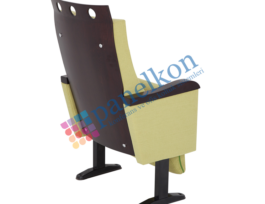 Ilgın Luxury Closed-Arm Chair With Wooden Armrest, Wooden Backrest, And Wooden Seat.