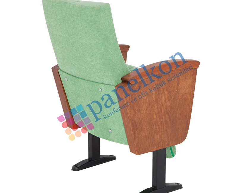  Ilgın Half Wooden Arm, Upholstered Back and Seat