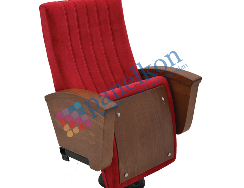 Ilgın single-leg conference chair with a movable seat and fully upholstered backrest