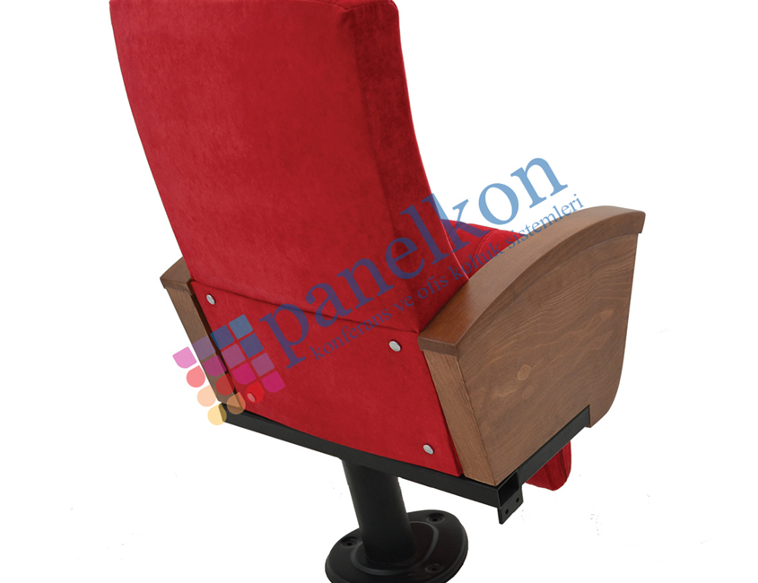 Ilgın single-leg conference chair with a movable seat and fully upholstered backrest