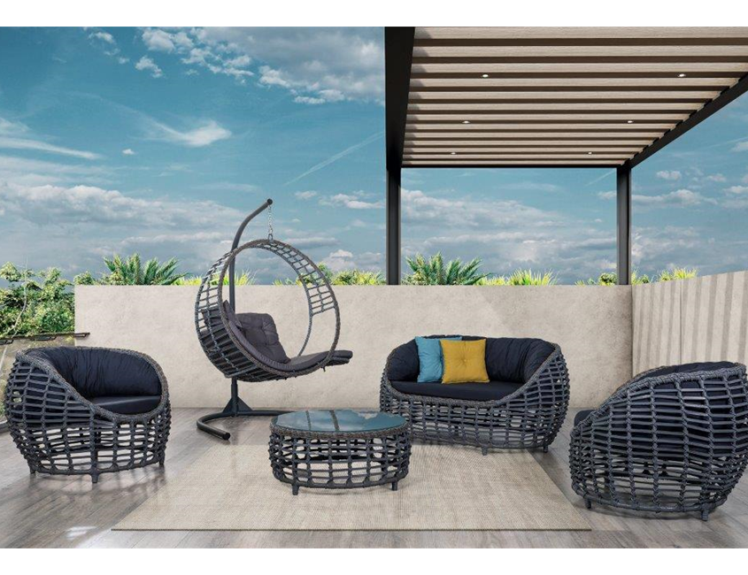 Nova Balcony Set (3+1+1+Coffee Table)